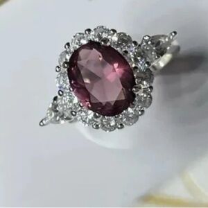 Royal Diana Purple Silver Ring